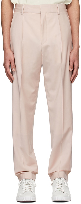 Photo: Hugo Pink Virgin Wool Trousers