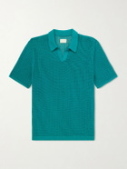 Aimé Leon Dore - Open-Collar Open-Knit Cotton Polo Shirt - Green