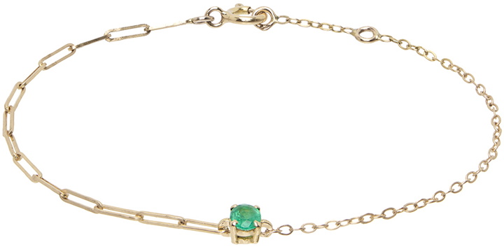 Photo: Yvonne Léon Gold Solitaire Emeraude Bracelet