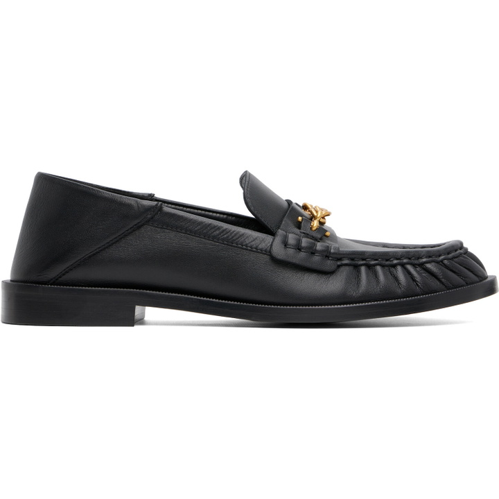 Photo: BALMAIN Black Sync Smooth Leather Loafers