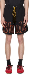 Rhude Black Logo Track Shorts