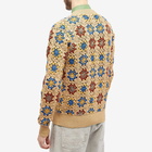 Corridor Men's Hand Crochet Pima Cardigan in Natural