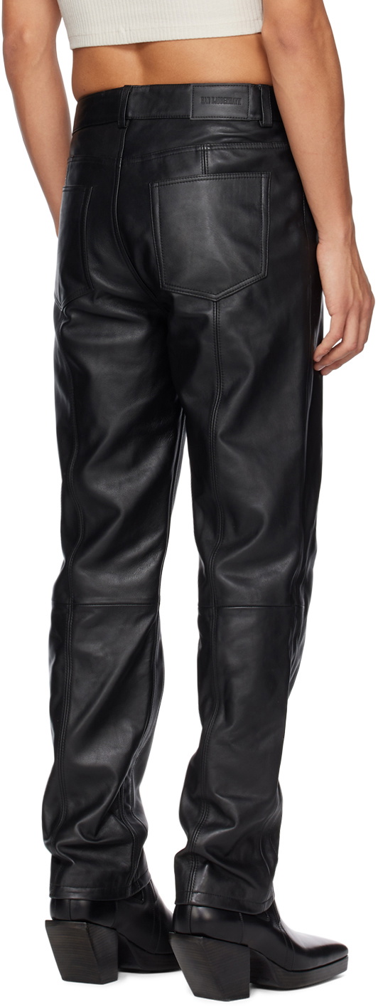 Han Kjobenhavn Black Cutline Zip Leather Pants Han Kjobenhavn