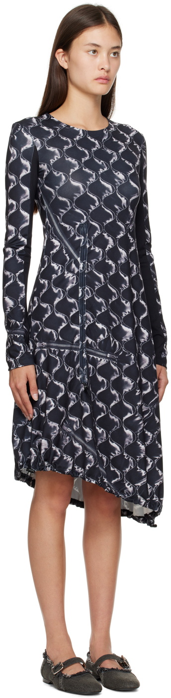 Andersson Bell Black Quilting Midi Dress