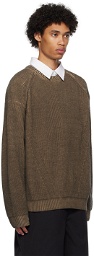 Juun.J Brown Crewneck Sweater
