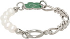 IN GOLD WE TRUST PARIS SSENSE Exclusive Flower & Pearl Bracelet