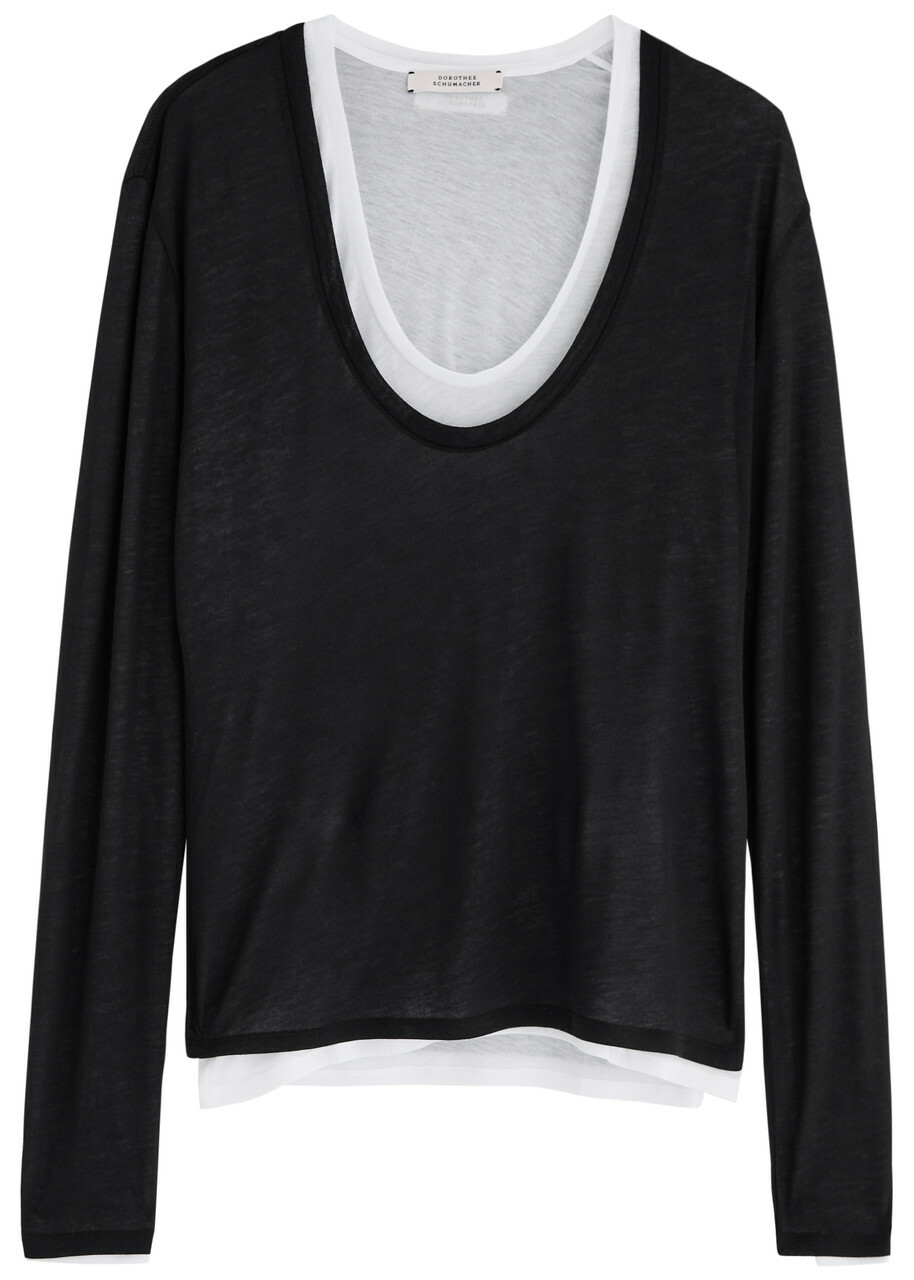 Dorothee Schumacher Layer Love Jersey top Black