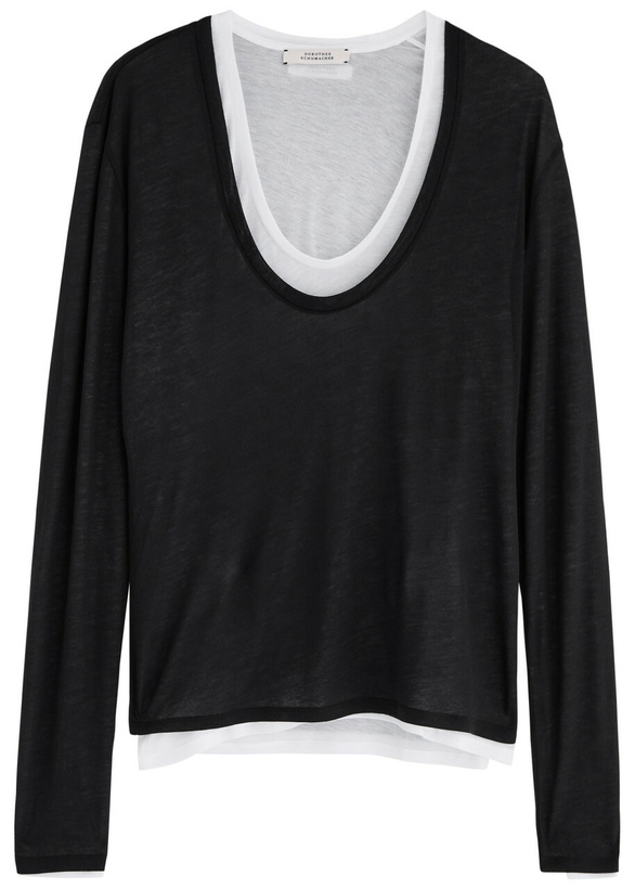 Photo: Dorothee Schumacher Layer Love Jersey top Black