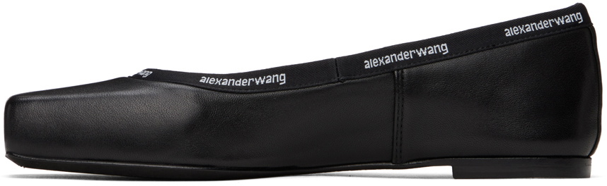 Alexander Wang Black Billie Leather Ballerina Flats