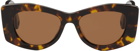 Lanvin Tortoiseshell Embroidered Sunglasses