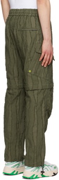 MSGM Khaki Striped Cargo Pants