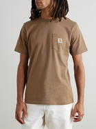 Carhartt WIP - Logo-Appliquéd Cotton-Jersey T-Shirt - Brown