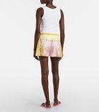 Versace Underwater Barocco silk twill shorts