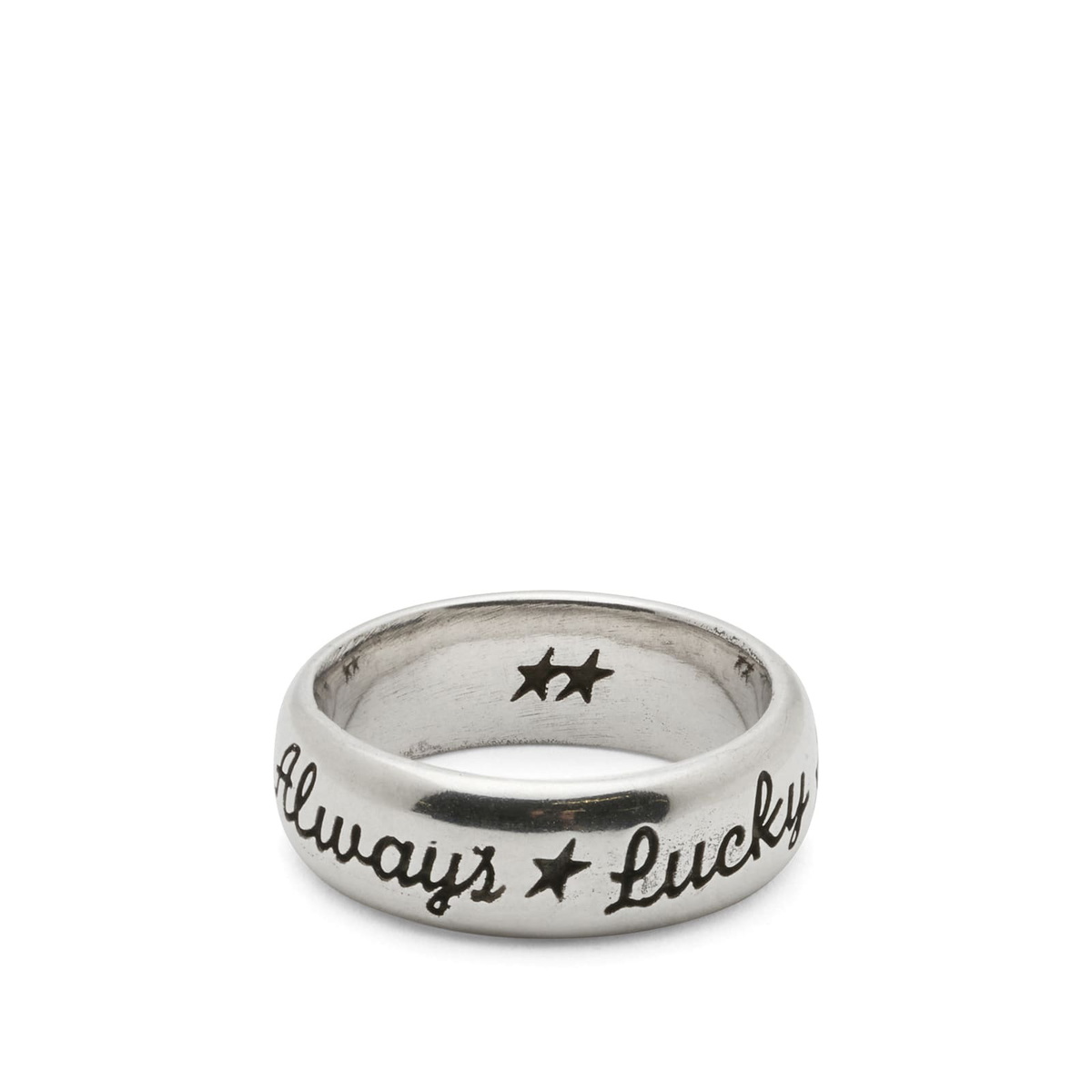 TwoJeys Always Lucky Band Ring in Silver