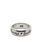 TwoJeys Always Lucky Band Ring in Silver