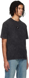 WYNN HAMLYN Black Appliqué T-Shirt