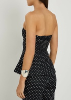 Faithfull The Brand Petro Polka dot Linen top Black And White