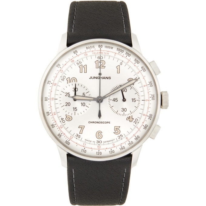Photo: Junghans Silver and Black Meister Telemeter Watch