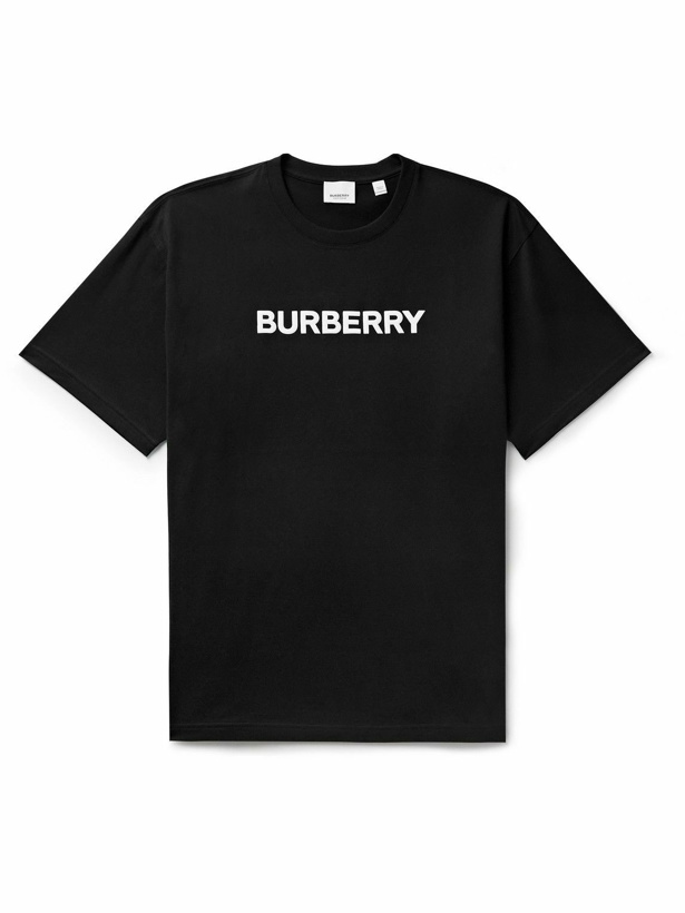 Photo: Burberry - Logo-Print Cotton-Blend Jersey T-Shirt - Black