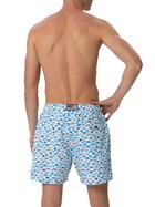 MC2 Saint Barth Man Lightweight Fabric Swim-shorts Lighting 70 With Sharks Print