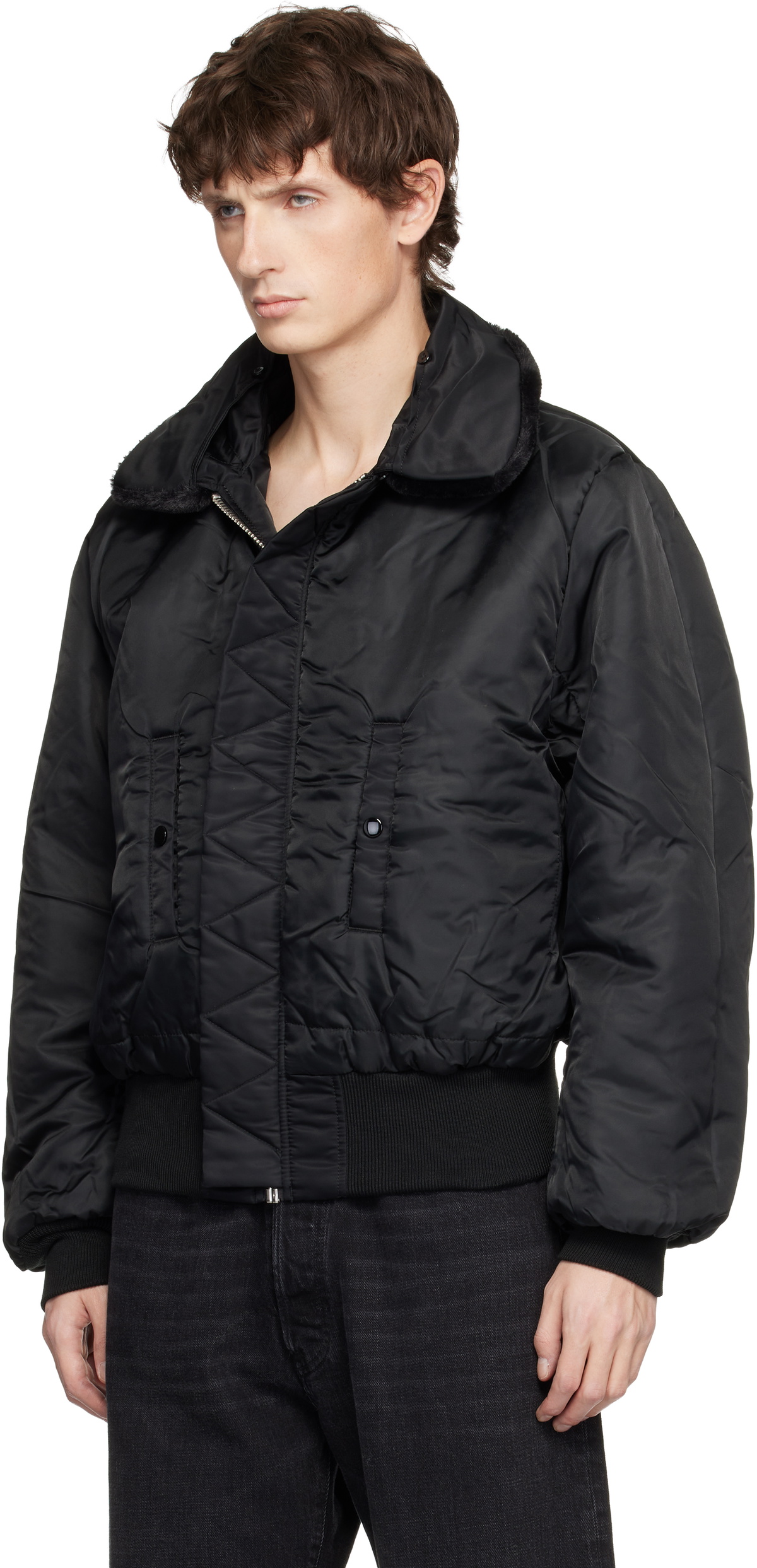 MASTERMIND WORLD Black Alpha Industries Edition B-15 Flight Reversible Bomber Jacket