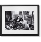 Sonic Editions - Framed 1969 John and Yoko Bed Protest Print, 16" x 20" - Black