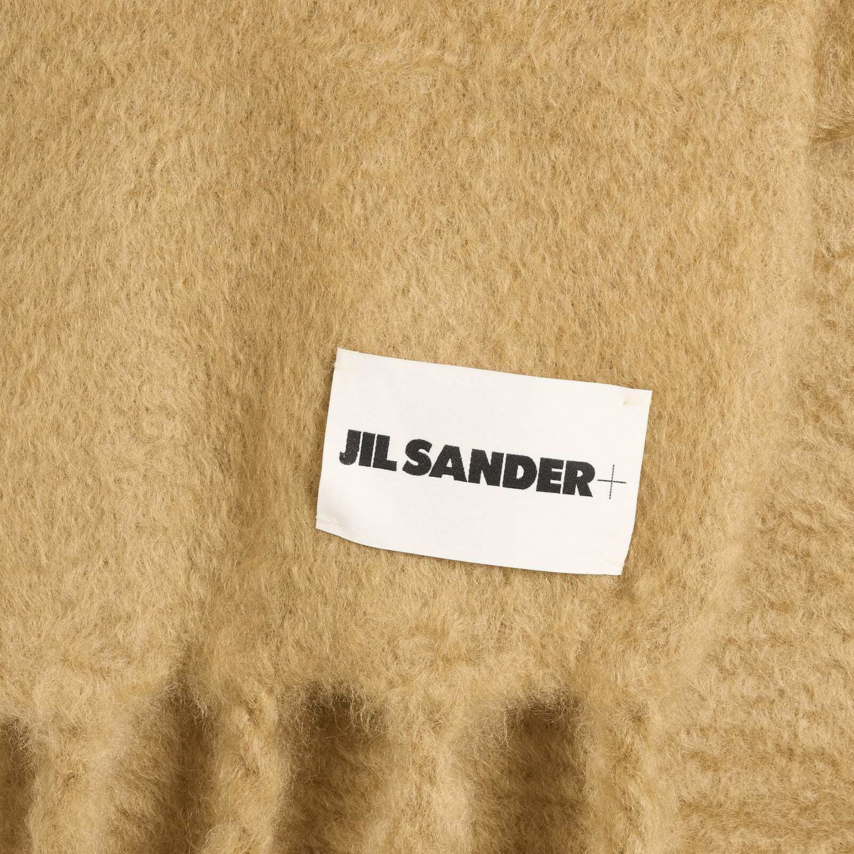 Jil Sander+ Men's Logo Mohair Scarf in Beige 