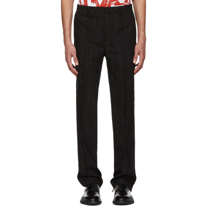 Photo: Givenchy Black Jacquard Embroidered Star Trousers