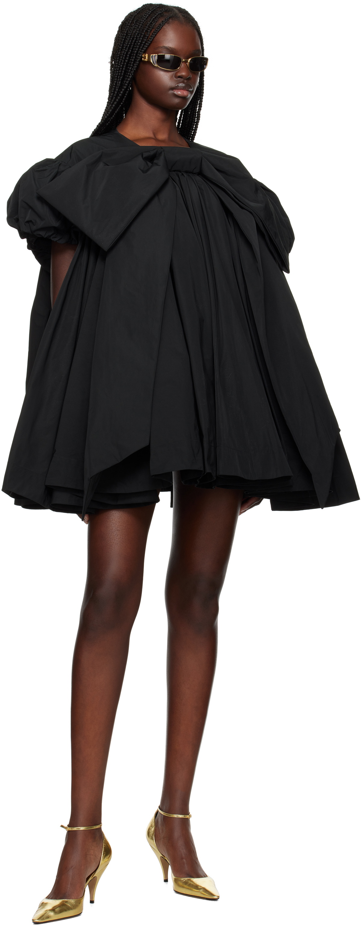 VAQUERA Black Bow Minidress