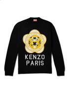 KENZO - Tiger Academy Printed Wool and Cotton-Blend Sweater - Black