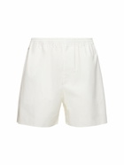 AURALEE Wide Cotton Oxford Shorts