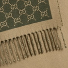 Gucci Men's Allover GG Scarf in Green 
