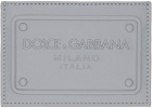 Dolce&Gabbana Gray Calfskin Card Holder