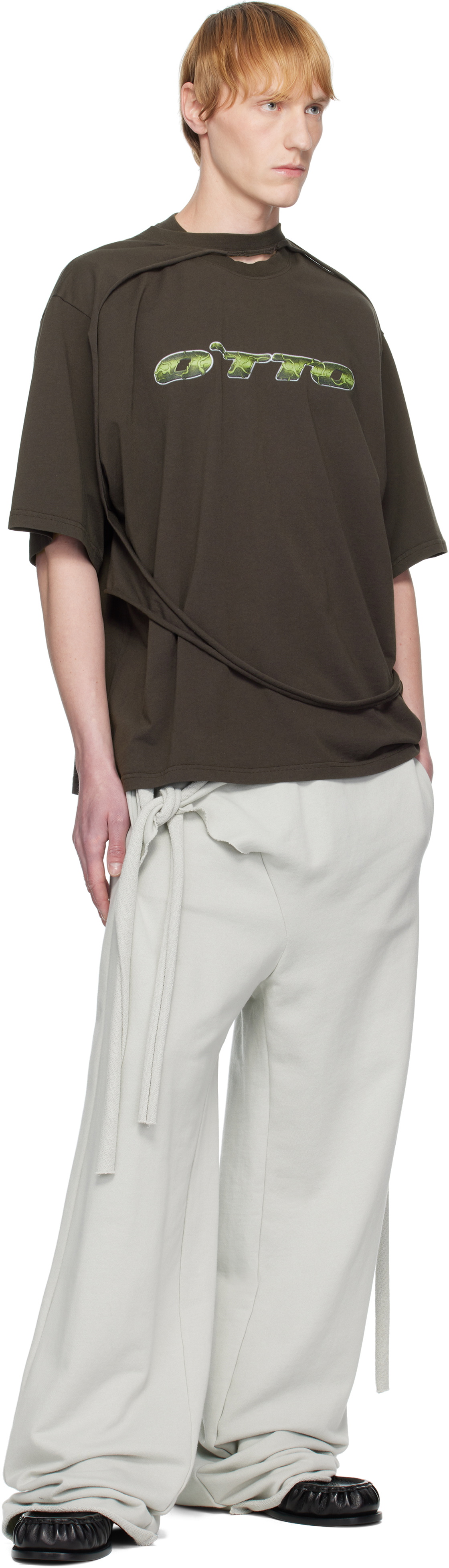 Ottolinger Brown Oversized Flap T-shirt
