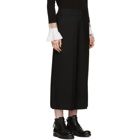 Kuho Black Cropped Wide-Leg Trousers