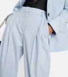 Stella McCartney Cropped pleated wool pants