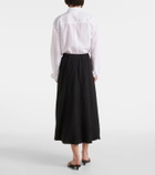 Velvet Rachelle linen midi skirt