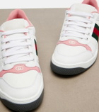 Gucci Screener leather-trimmed sneakers
