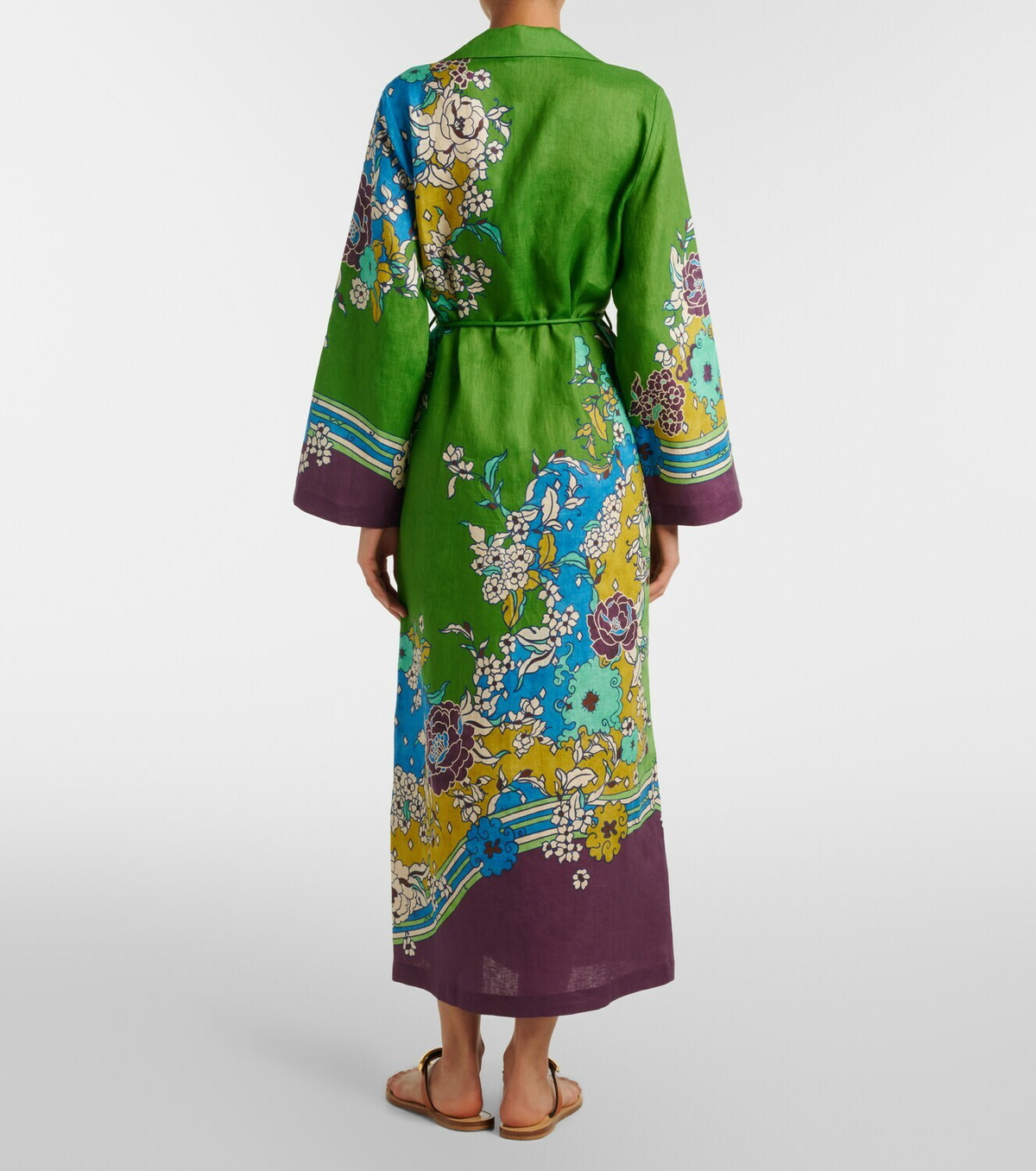 Alémais Nanci printed linen shirt dress