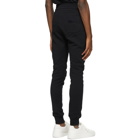 Balmain Black Flocked Logo Lounge Pants