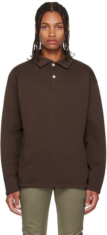 Photo: ANOTHER ASPECT Brown Rib Polo