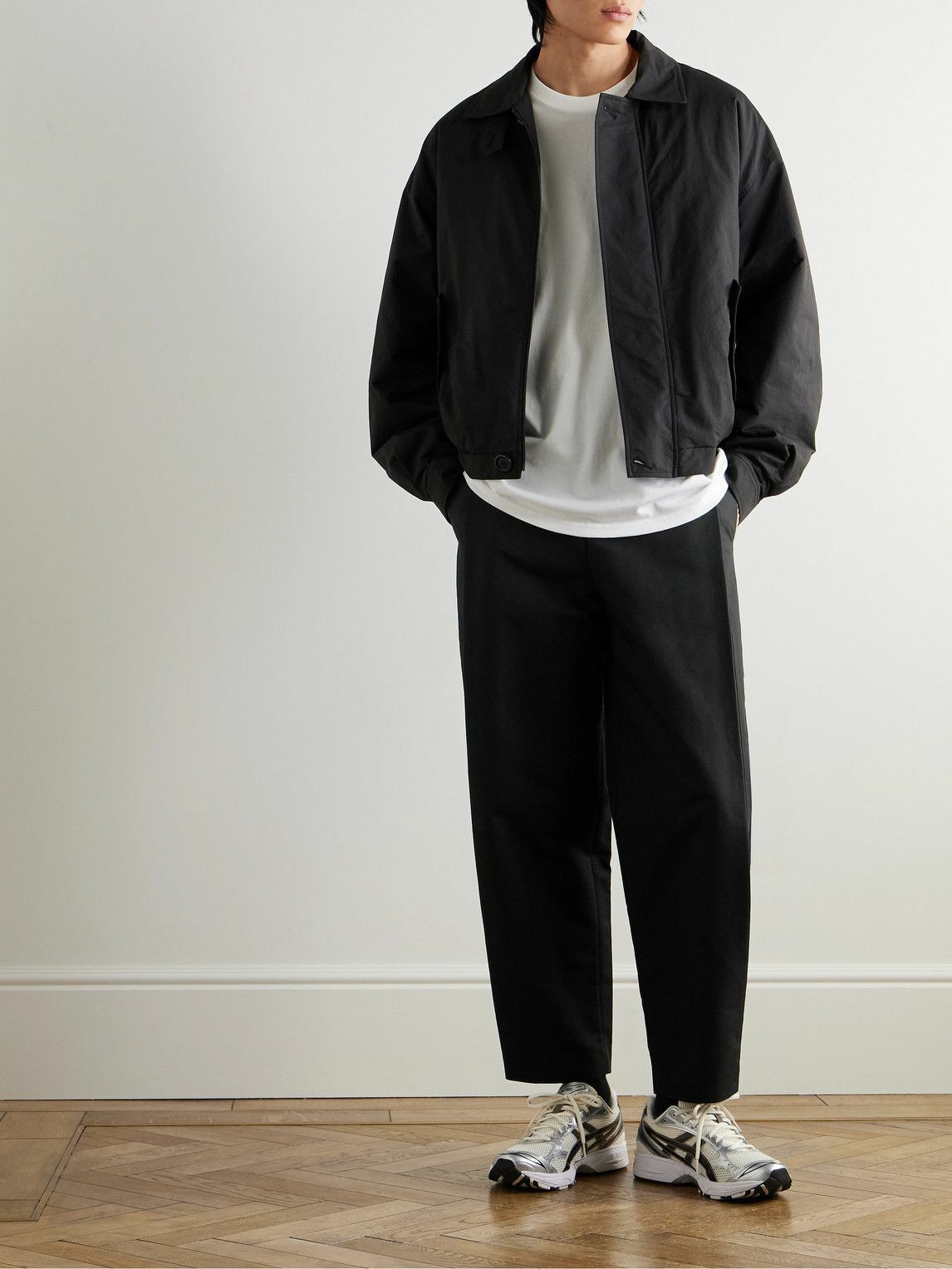 Amomento - Garconne Tapered Cotton-Blend Trousers - Black