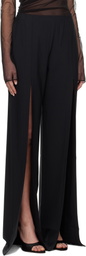 Nensi Dojaka Black Luna Tailored Slit Trousers