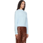 Tibi Blue Fondue Crewneck Sweater