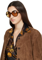 TOM FORD Brown Annabelle Sunglasses