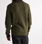 YMC - Mélange Brushed-Wool Sweater - Green