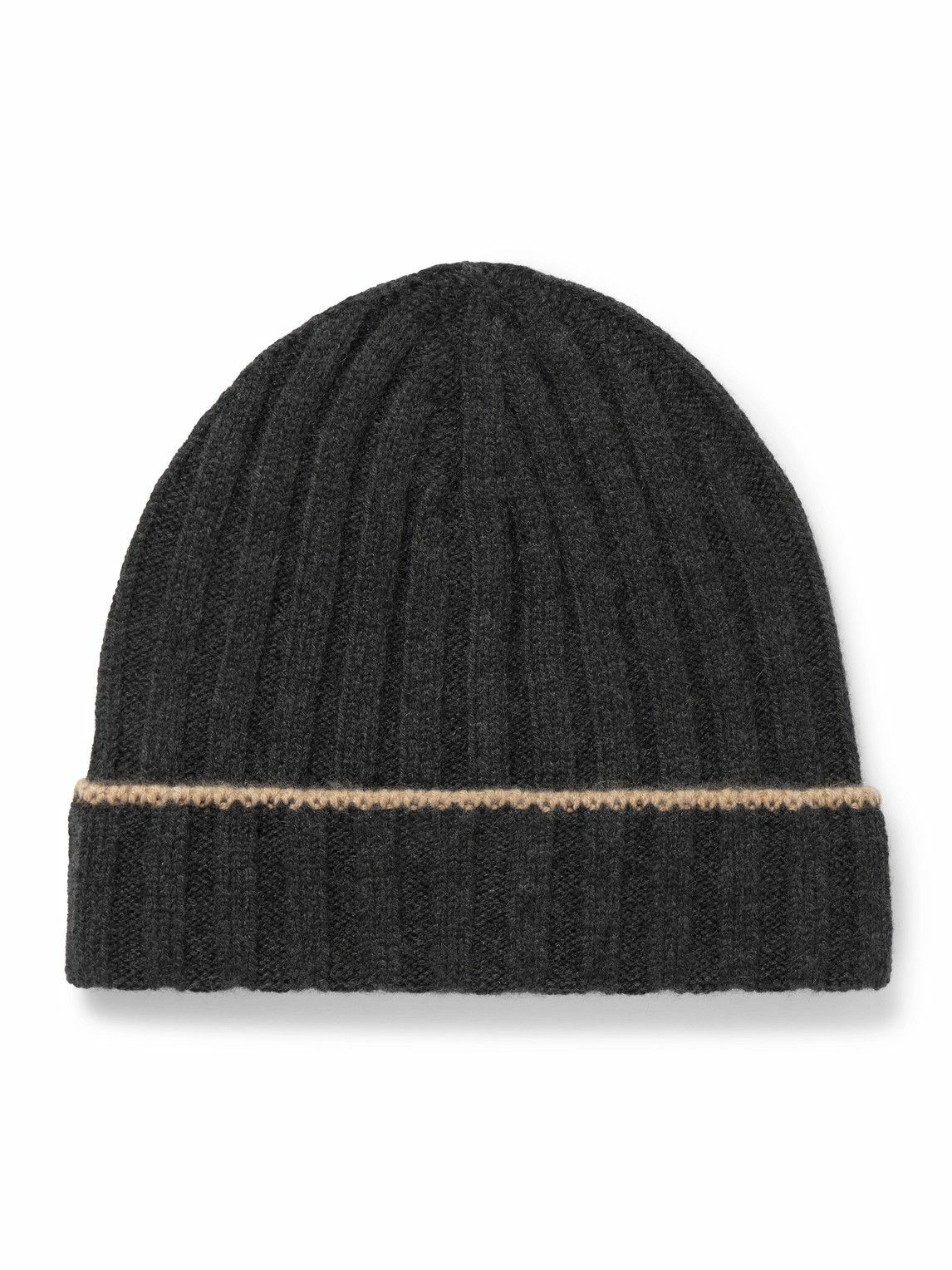 Brunello Cucinelli - Ribbed Cashmere Beanie - Gray