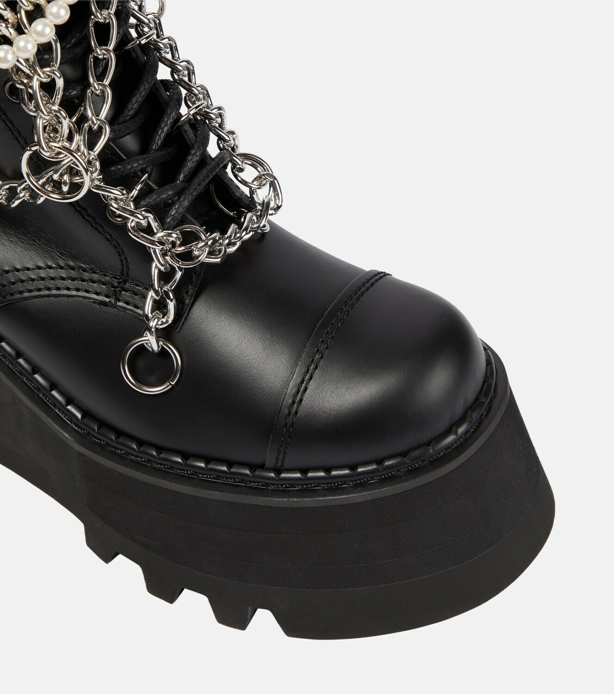 Junya Watanabe Embellished platform leather boots Junya Watanabe