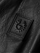 Belstaff - Hadley Logo-Appliquéd Leather and Wool-Blend Felt Varsity Jacket - Blue