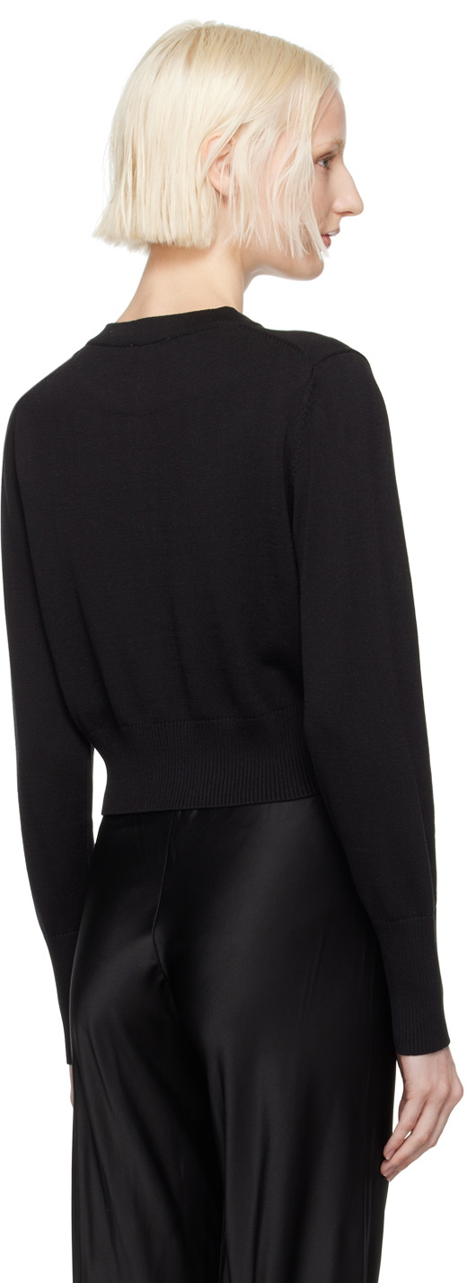 Silk Laundry Black Cropped Cardigan